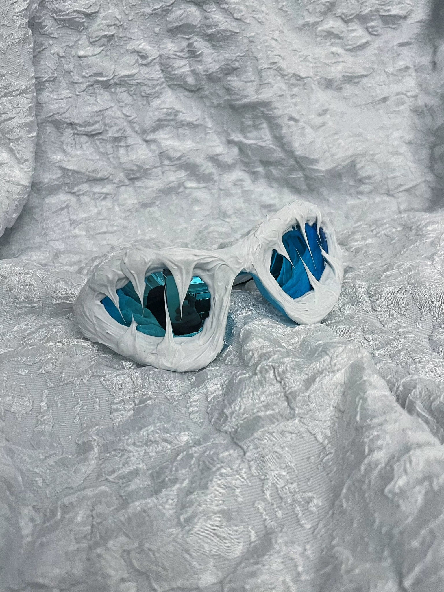 "Glacier" Y2K Streetwear Handmade Resin Drip Sunglasses Gothic Cyberpunk Statement