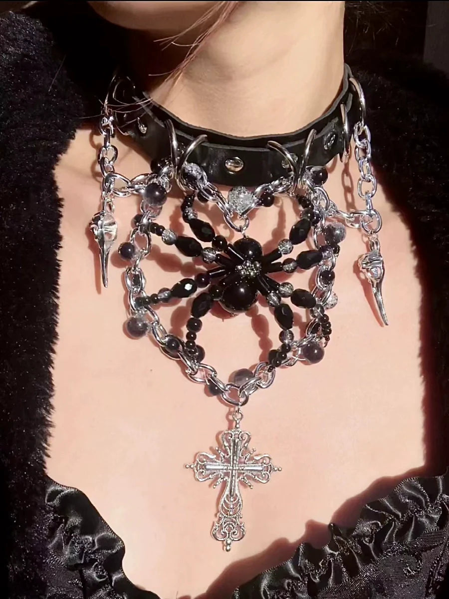 Insanity Spirit Necklace Collar Dark Punk Gothic Choker