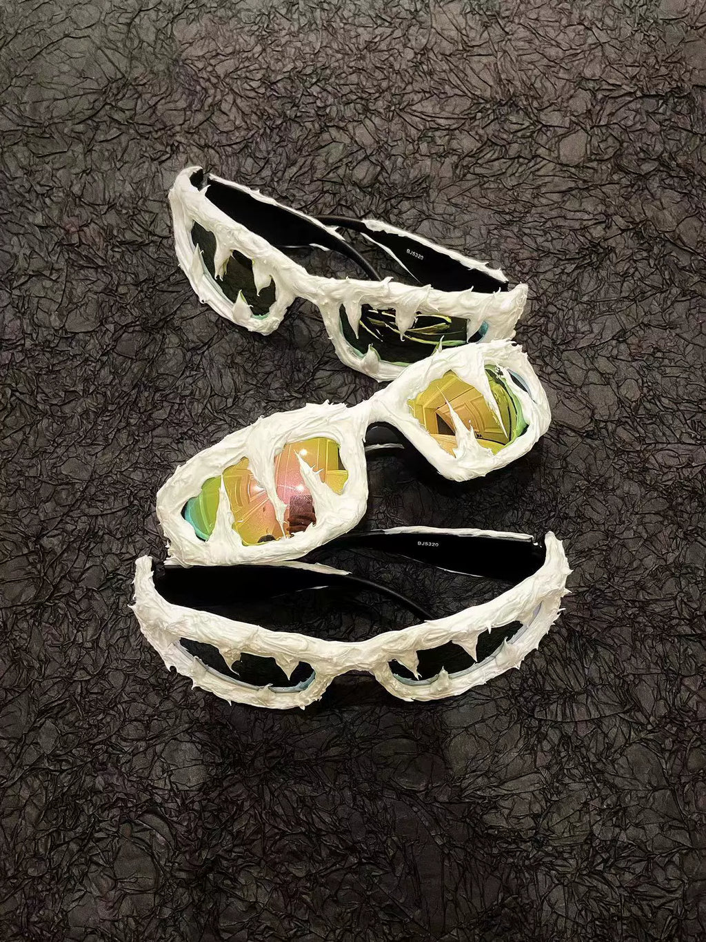 "Aurora" Y2K Streetwear Handmade Resin Drip Sunglasses Gothic Cyberpunk Statement