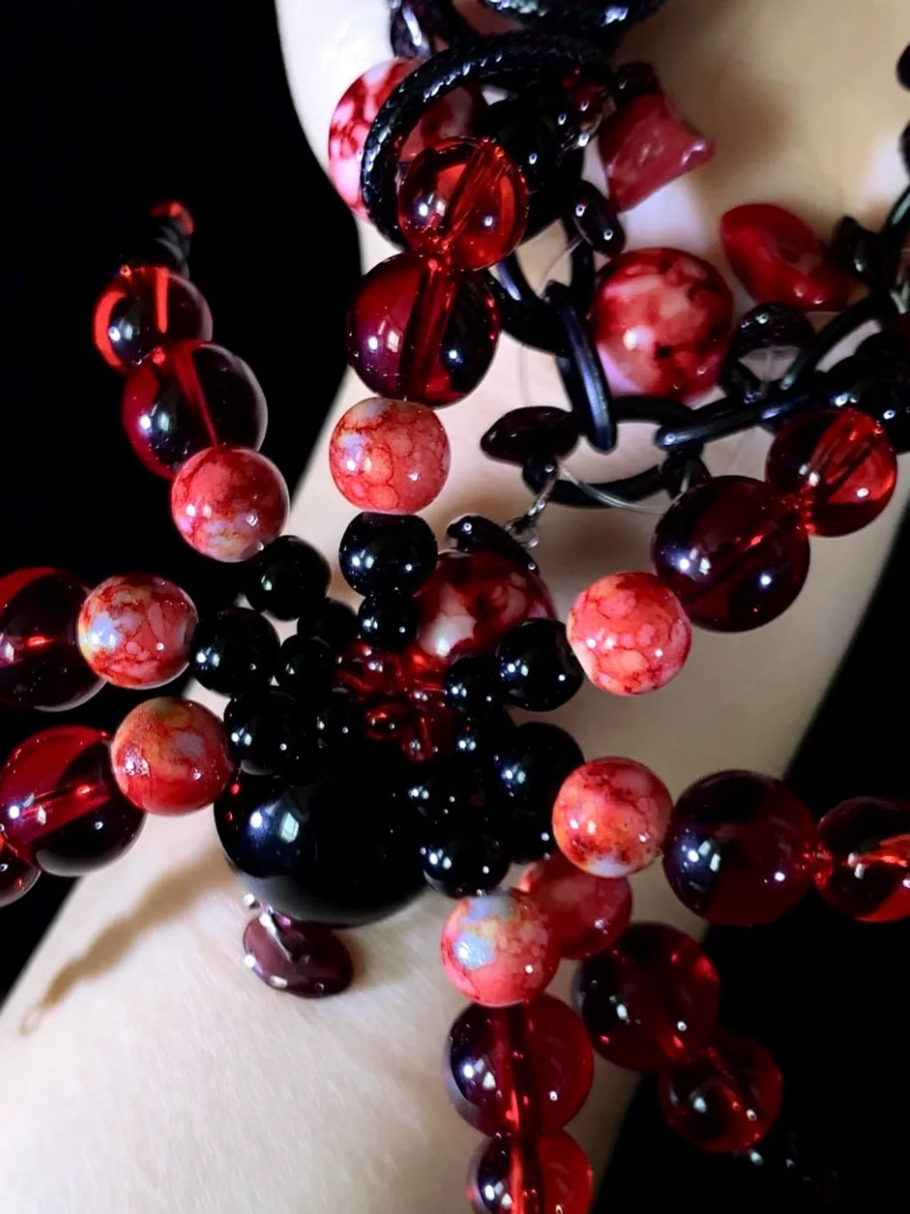 Meatball Spirit Necklace Collar Dark Punk Gothic Choker