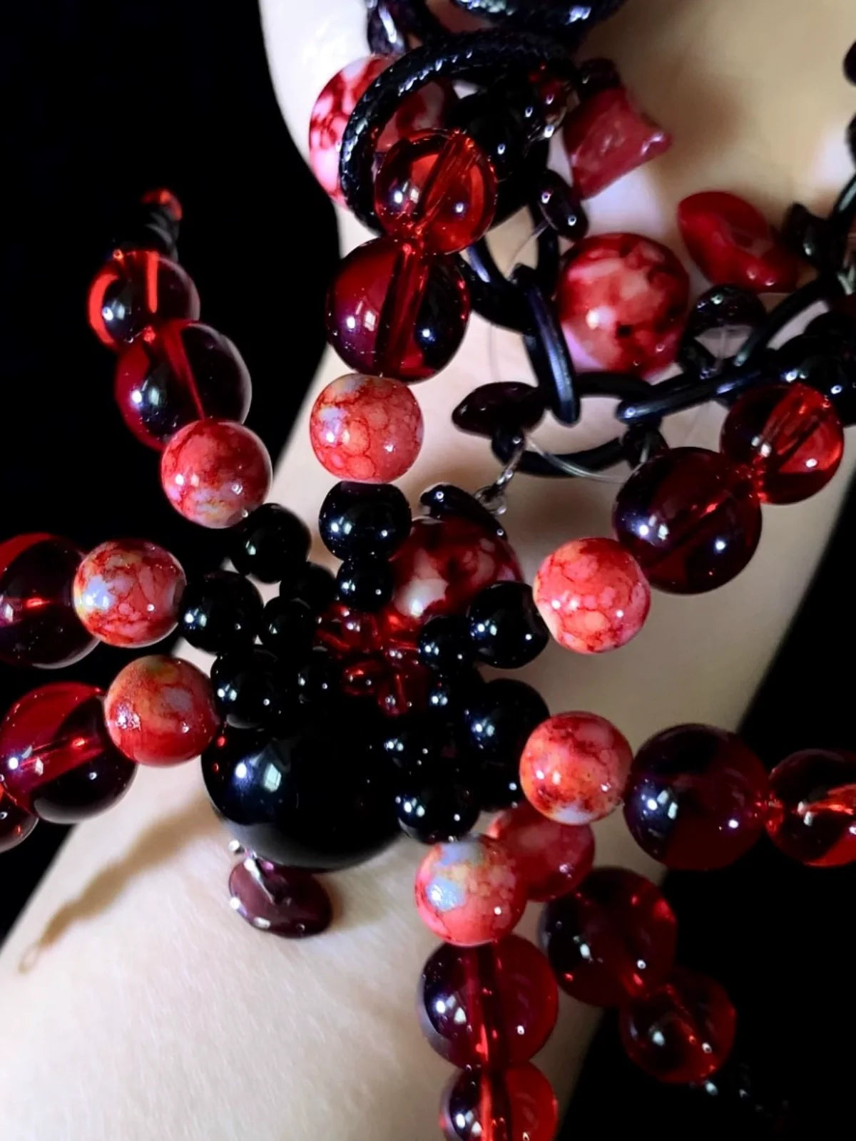 Meatball Spirit Necklace Collar Dark Punk Gothic Choker