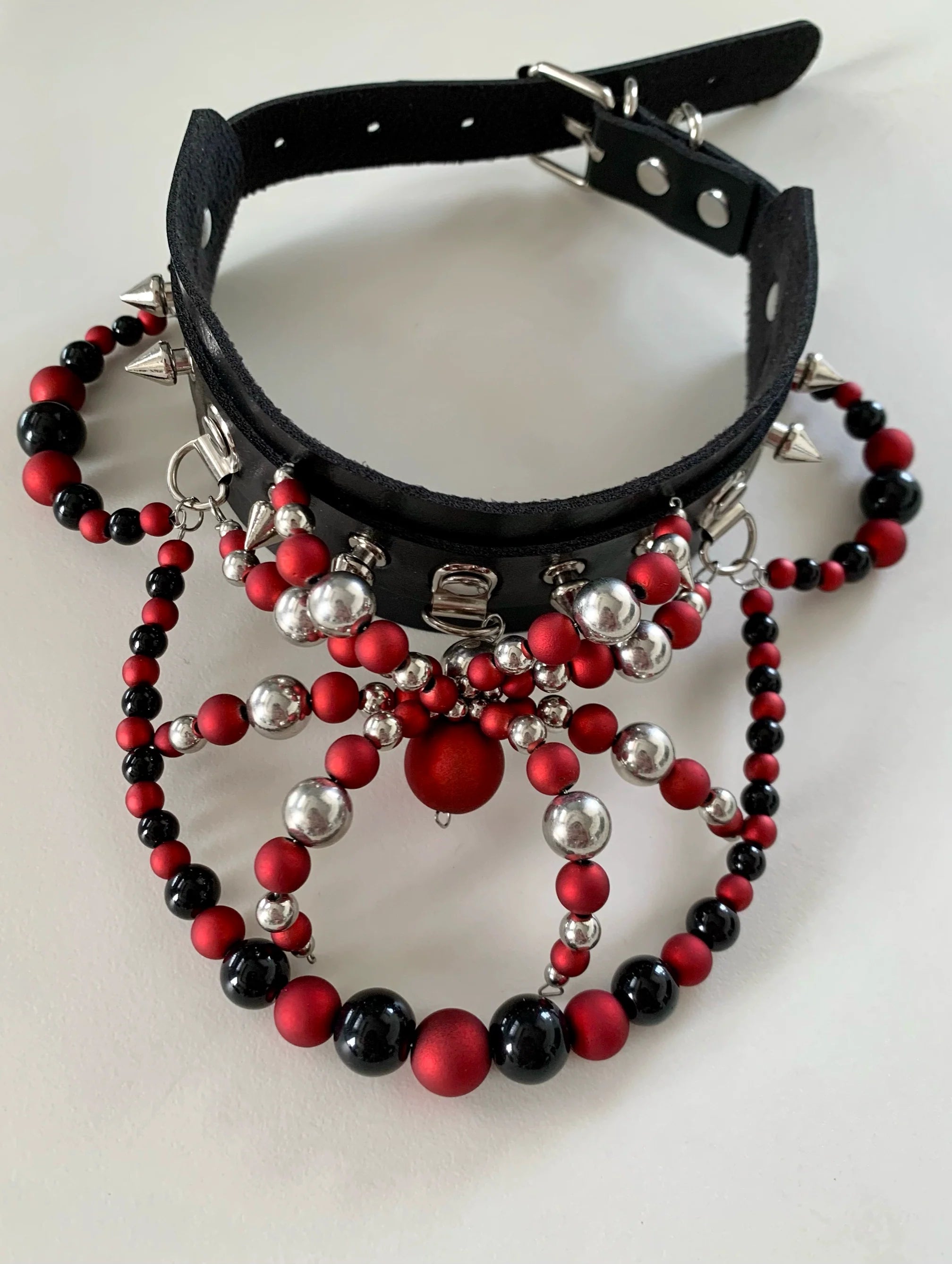 Scarlet Spider Necklace Collar Dark Punk Gothic Choker