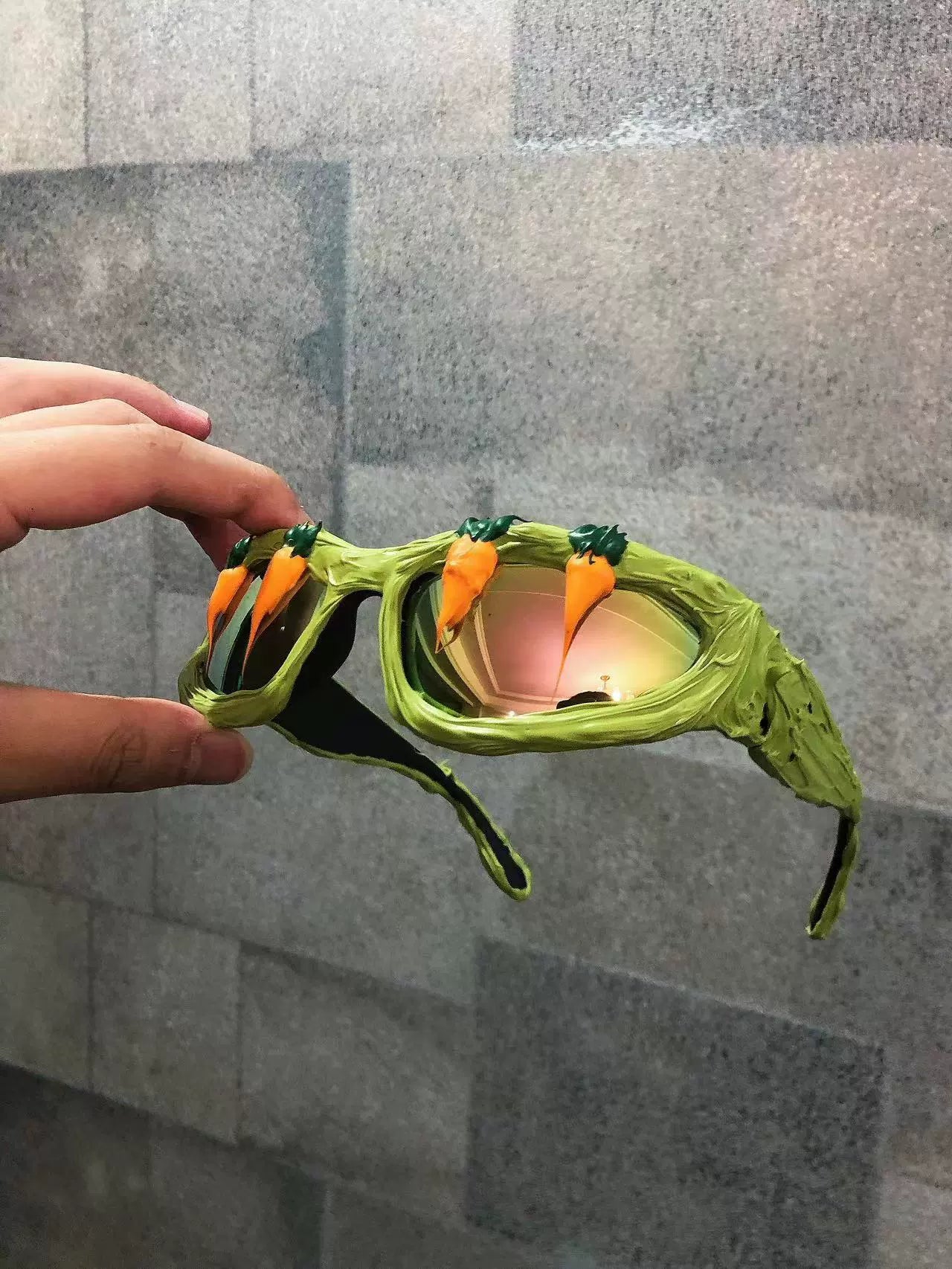 "Pastoral" Y2K Streetwear Handmade Resin Drip Sunglasses Gothic Cyberpunk Statement