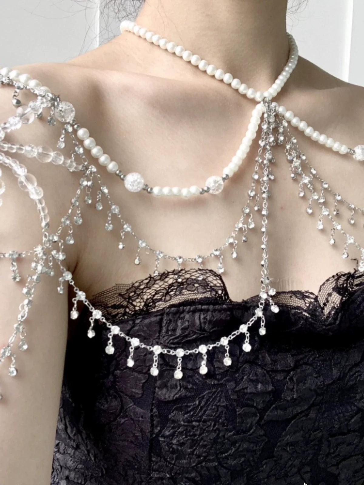 Handmade Precious Spider Shoulder Chain Original Design Dark Gothic Punk Body Chain