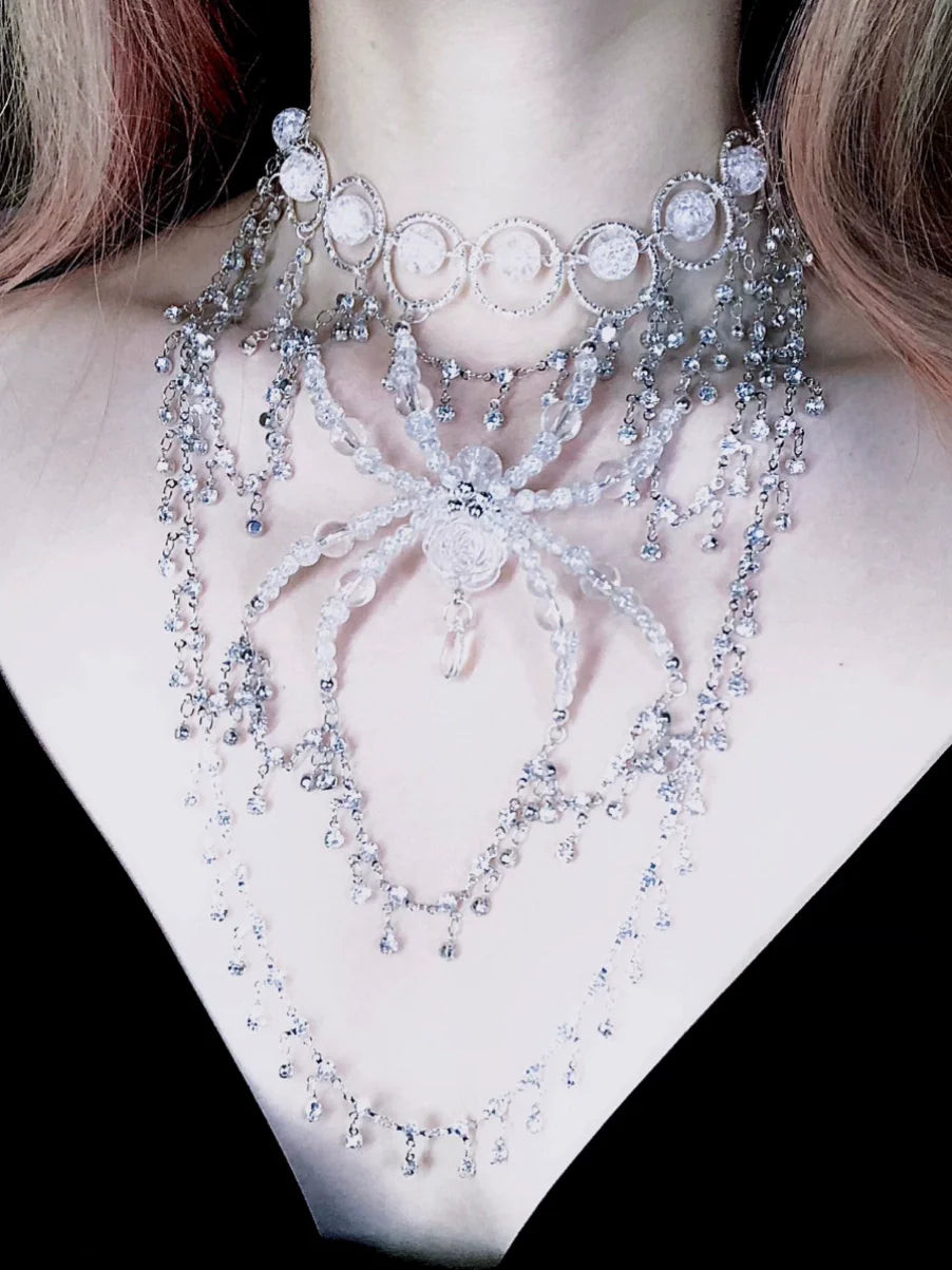 Swoop Spider Necklace Dark Gothic Punk Handmade