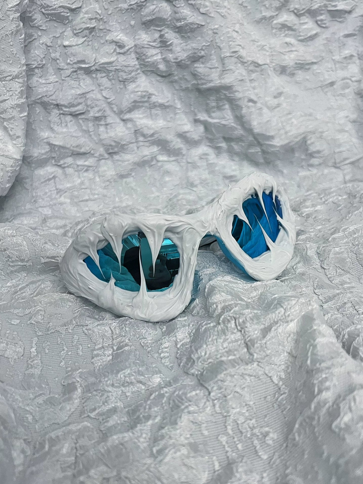 "Glacier" Y2K Streetwear Handmade Resin Drip Sunglasses Gothic Cyberpunk Statement