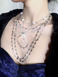 Silver Star Spider Necklace Dark Gothic Punk Handmade