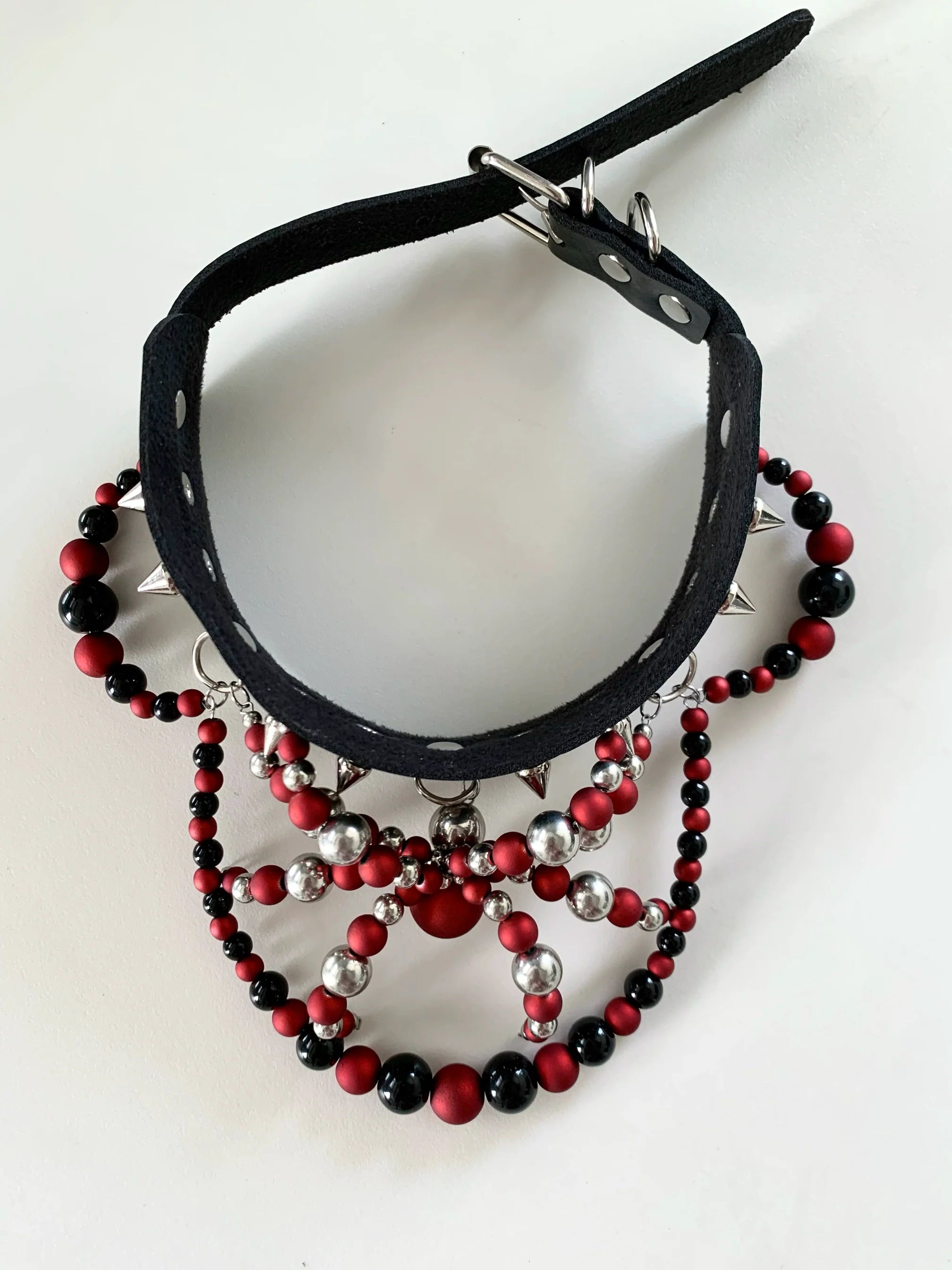 Scarlet Spider Necklace Collar Dark Punk Gothic Choker