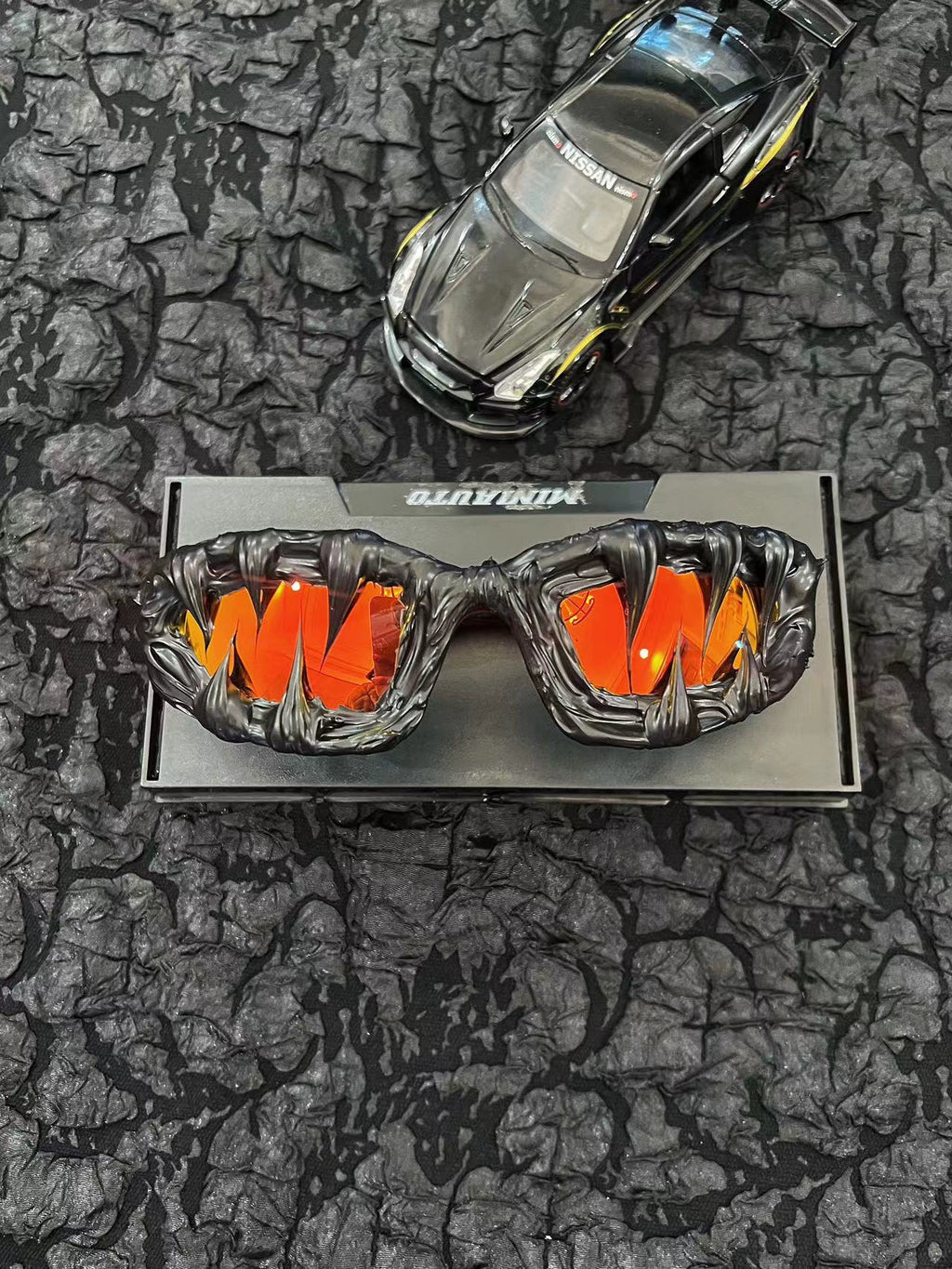 "Dusk" Y2K Streetwear Handmade Resin Drip Sunglasses Gothic Cyberpunk Statement