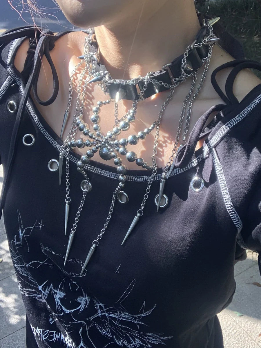 Black Thorn Spirit Necklace Collar Dark Punk Gothic Choker