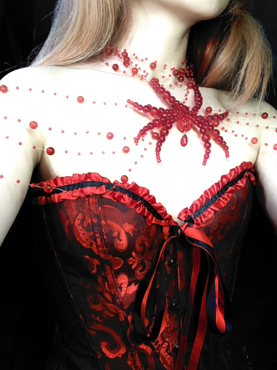 Handmade Rain Spider Shoulder Chain Original Design Dark Gothic Punk Body Chain