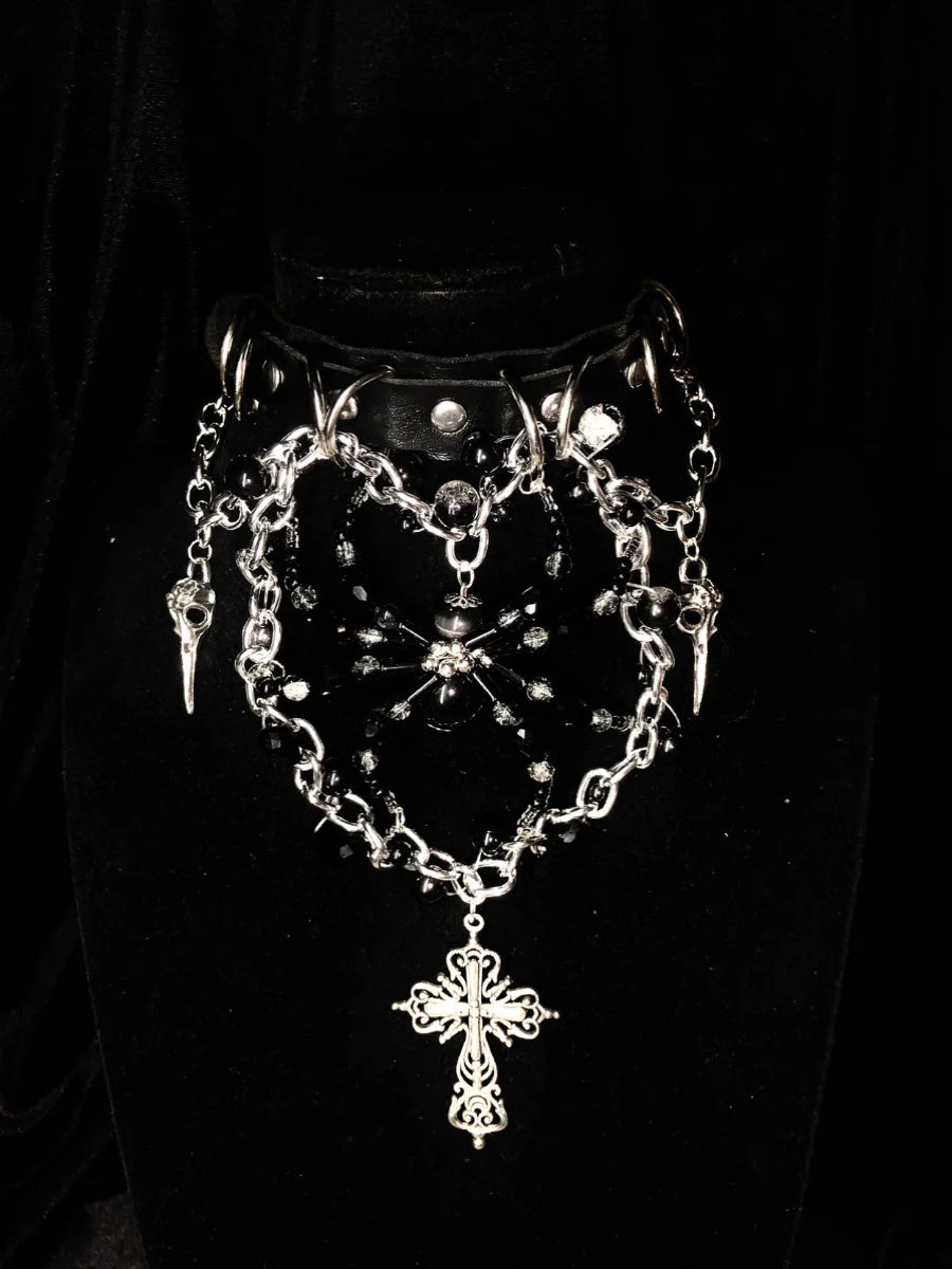 Insanity Spirit Necklace Collar Dark Punk Gothic Choker