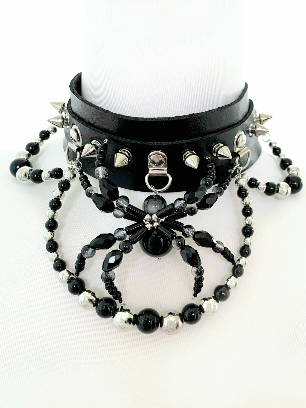 Gu Spider Necklace Collar Dark Punk Gothic Choker