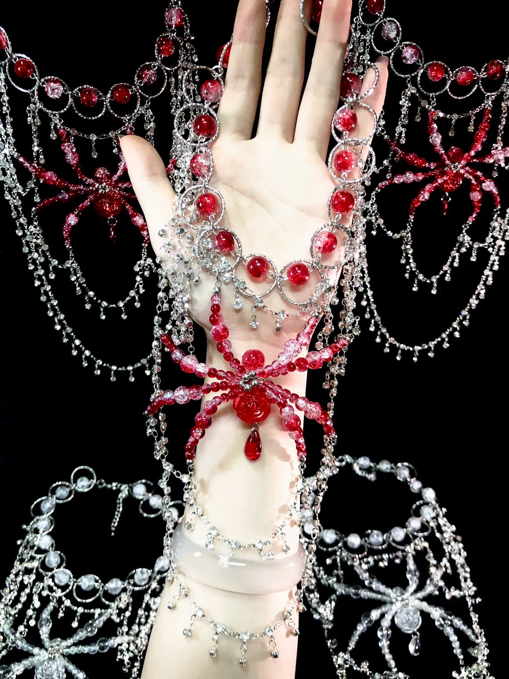 Swoop Spider Necklace Dark Gothic Punk Handmade