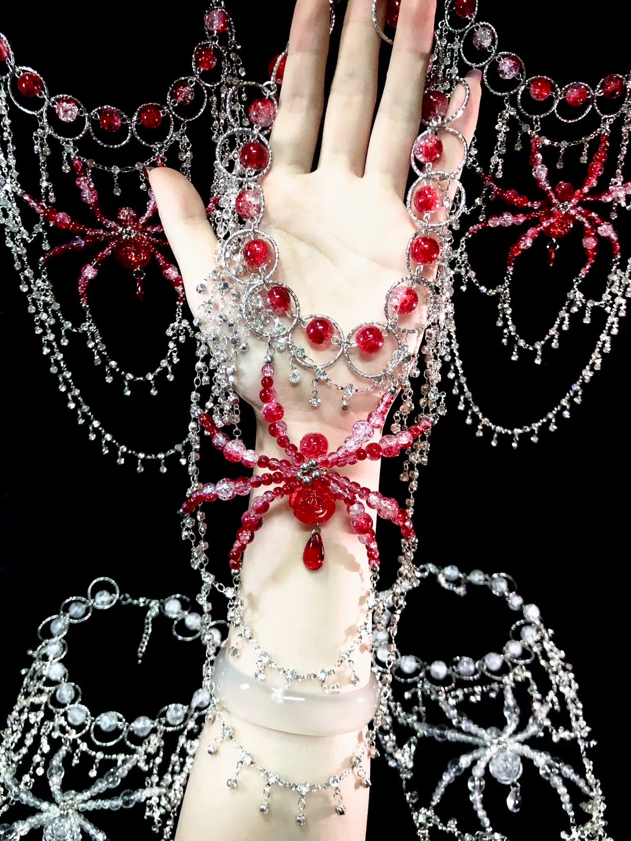 Swoop Spider Necklace Dark Gothic Punk Handmade