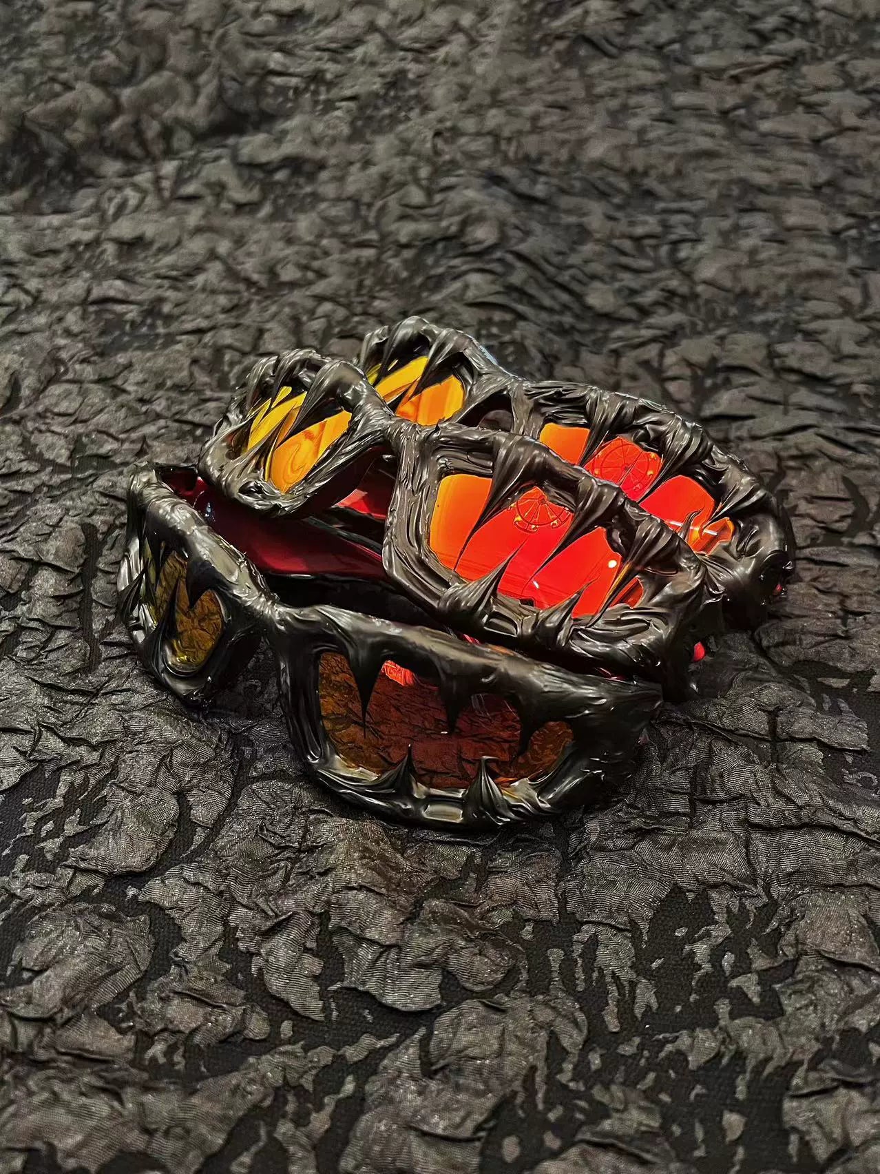 "Dusk" Y2K Streetwear Handmade Resin Drip Sunglasses Gothic Cyberpunk Statement