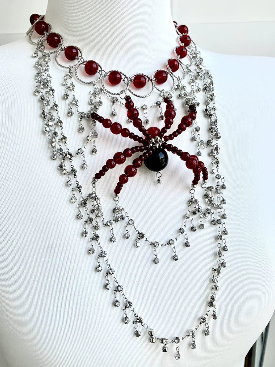 Fall Spider Necklace Dark Gothic Punk Handmade