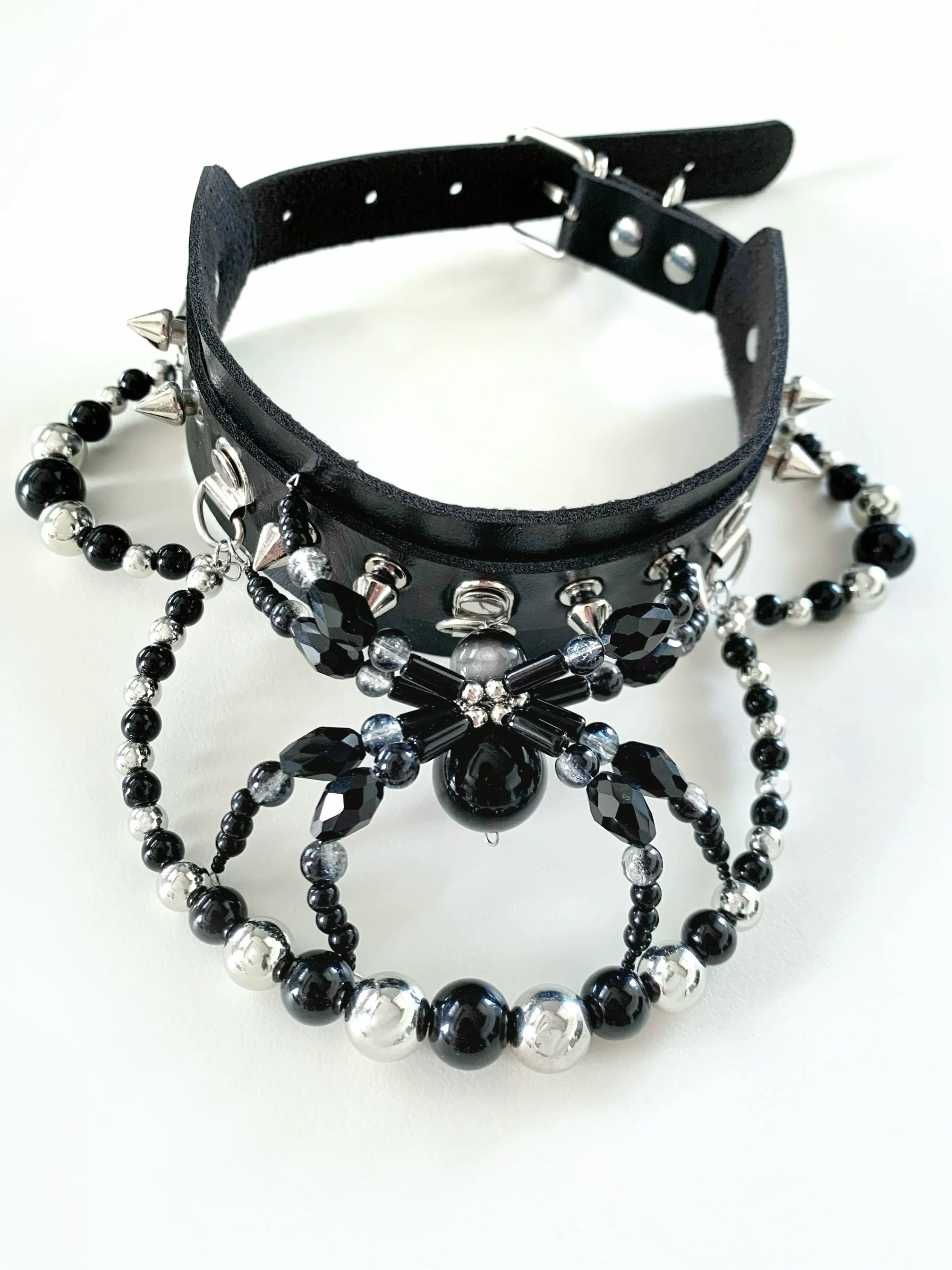 Gu Spider Necklace Collar Dark Punk Gothic Choker