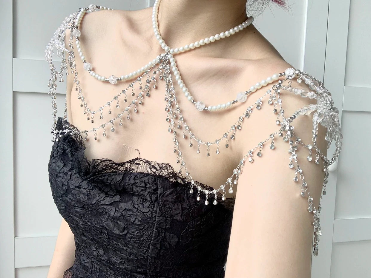 Handmade Precious Spider Shoulder Chain Original Design Dark Gothic Punk Body Chain