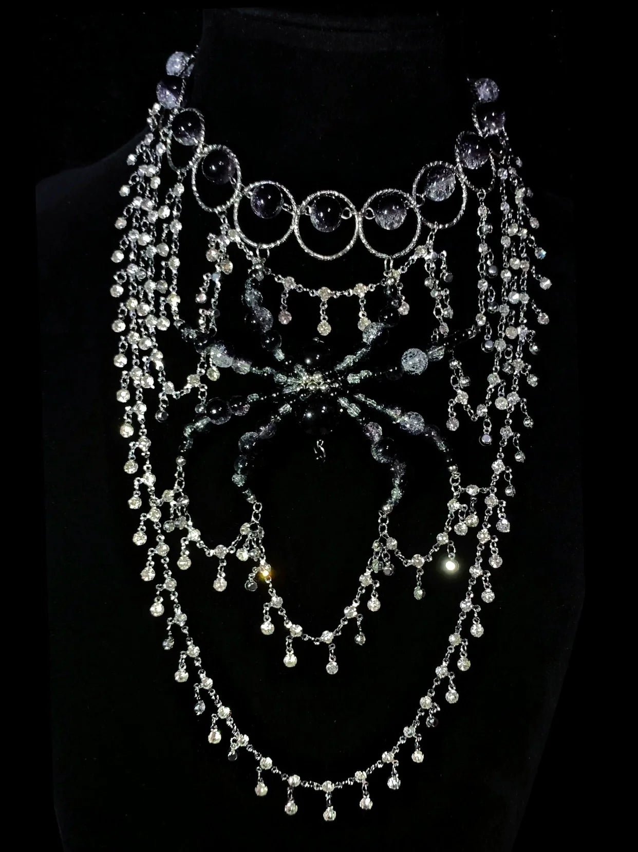 Swoop Spider Necklace Dark Gothic Punk Handmade