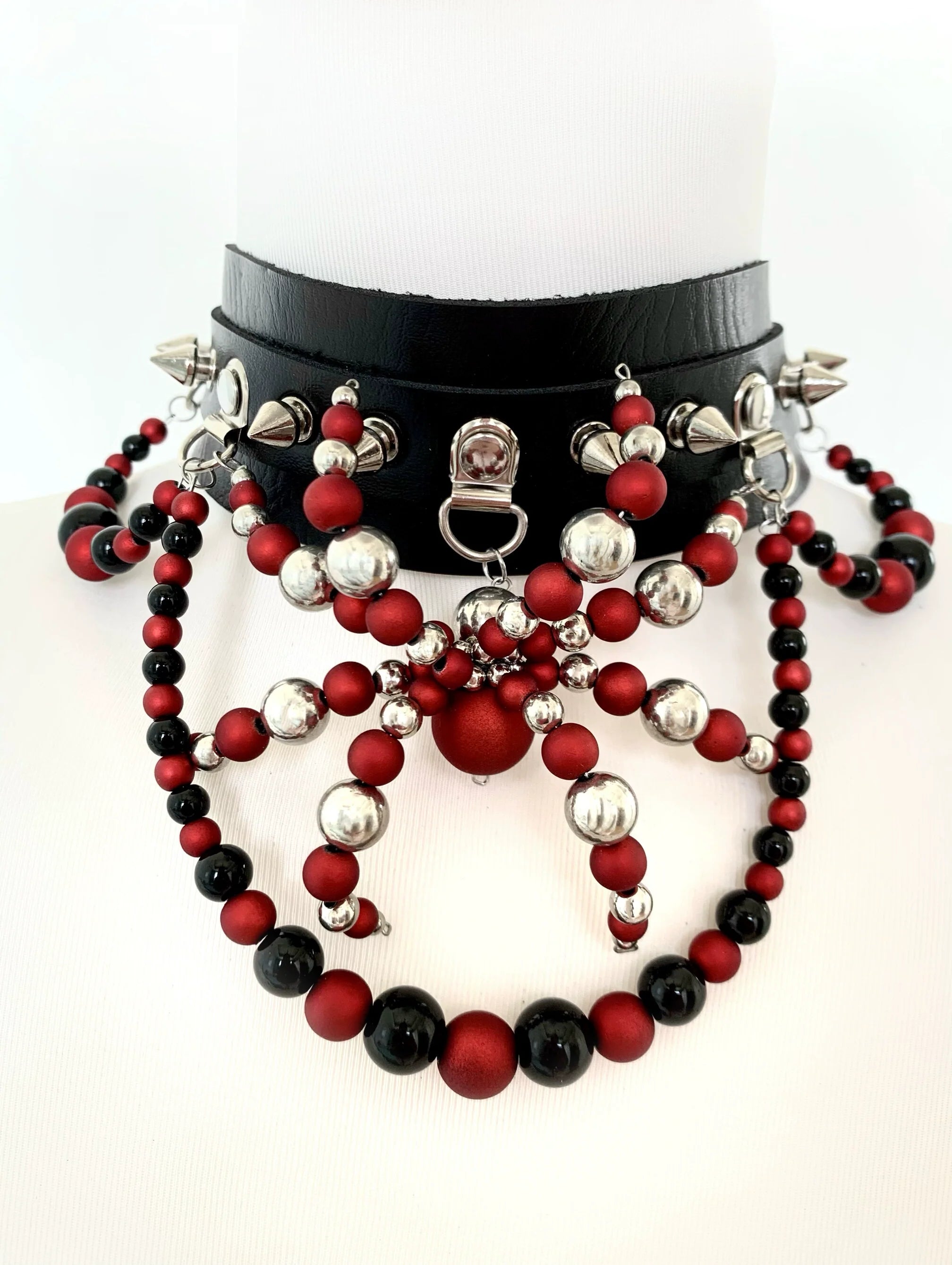 Scarlet Spider Necklace Collar Dark Punk Gothic Choker