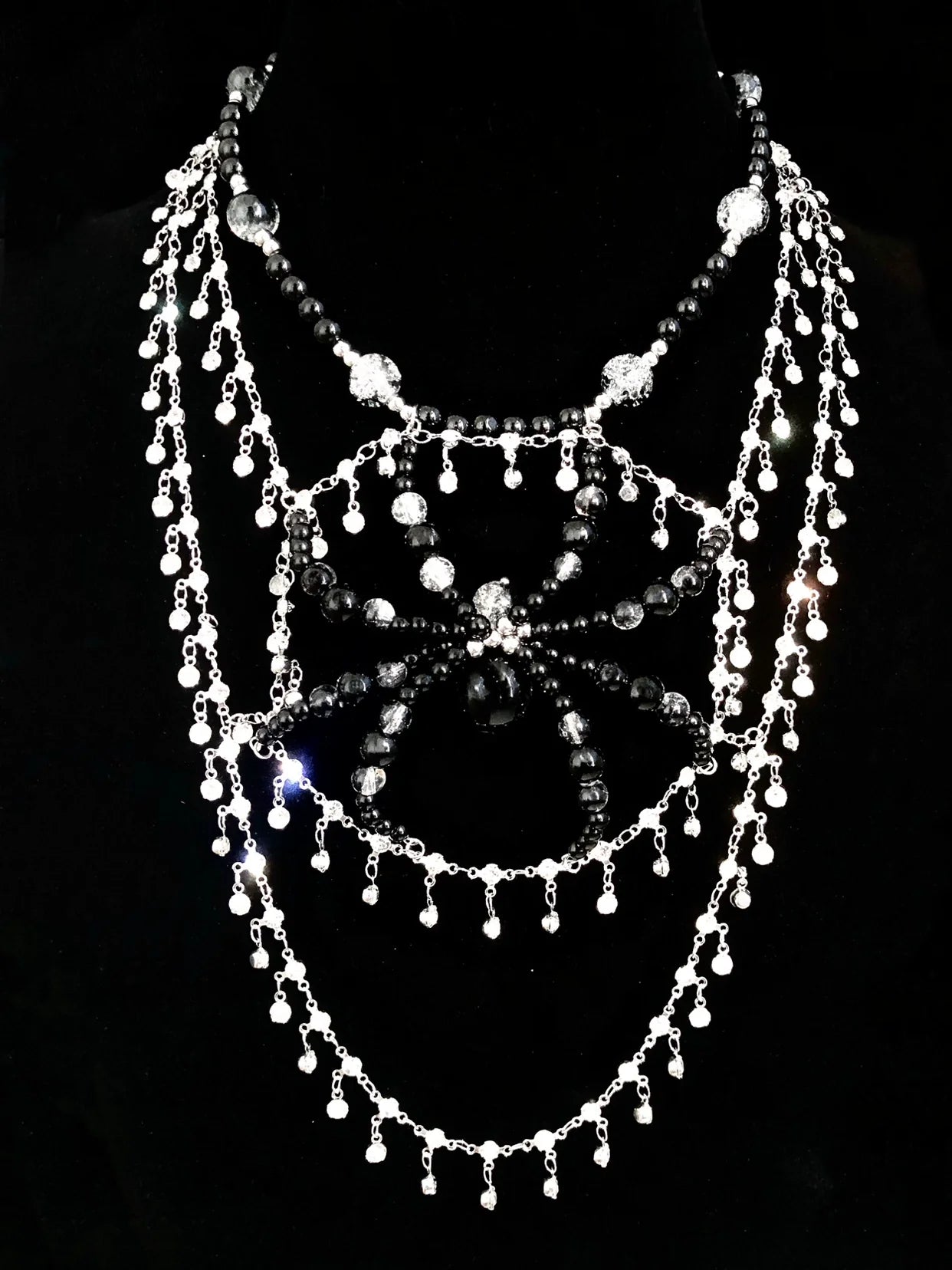 Ice Spider Necklace Dark Gothic Punk Handmade