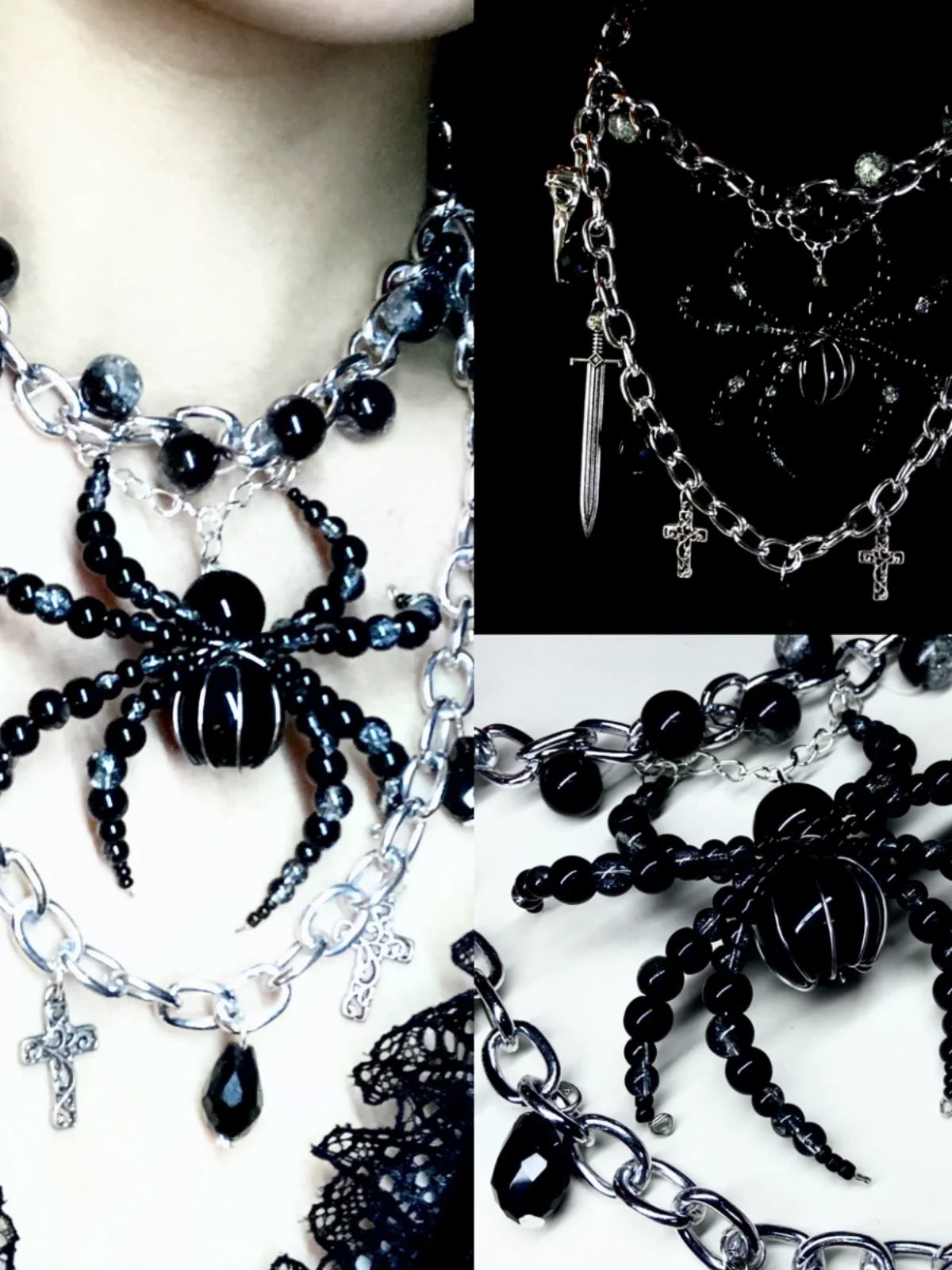 Venom Spider Necklace Dark Gothic Punk Handmade
