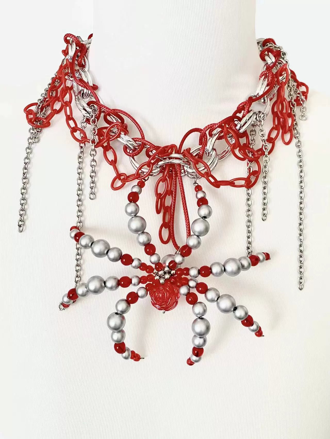 Cage Spider Necklace Dark Gothic Punk Handmade