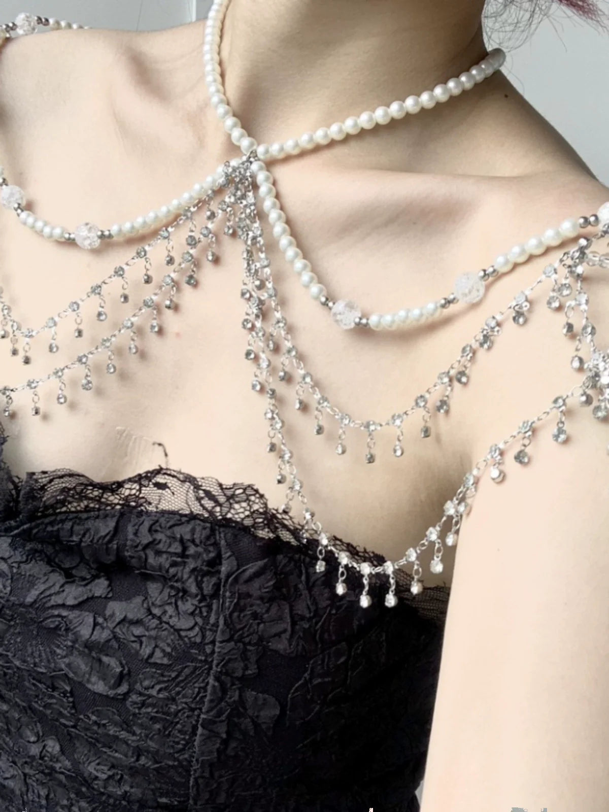 Handmade Precious Spider Shoulder Chain Original Design Dark Gothic Punk Body Chain