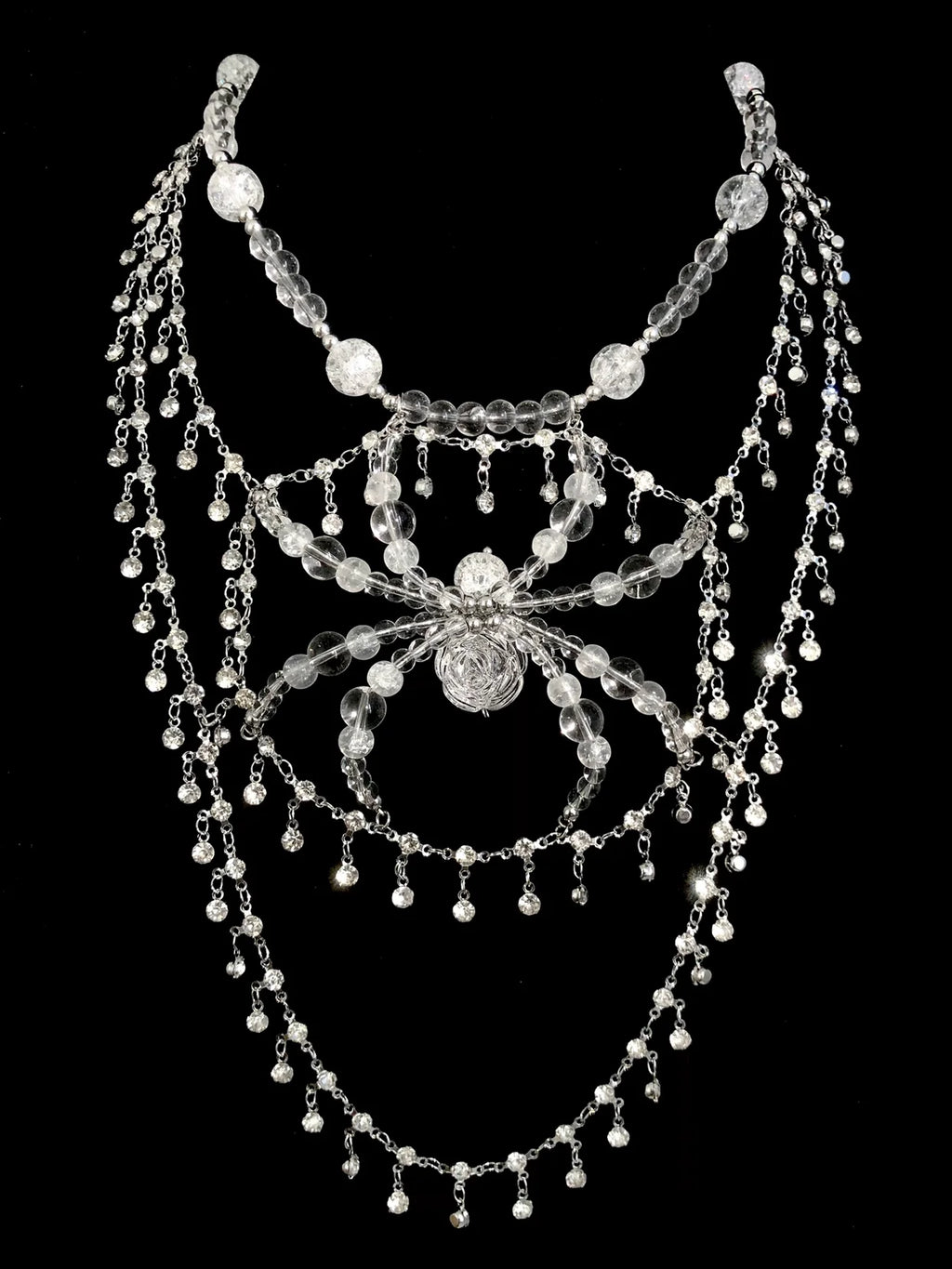 Collana ragno di ghiaccio fatta a mano in stile punk gotico scuro