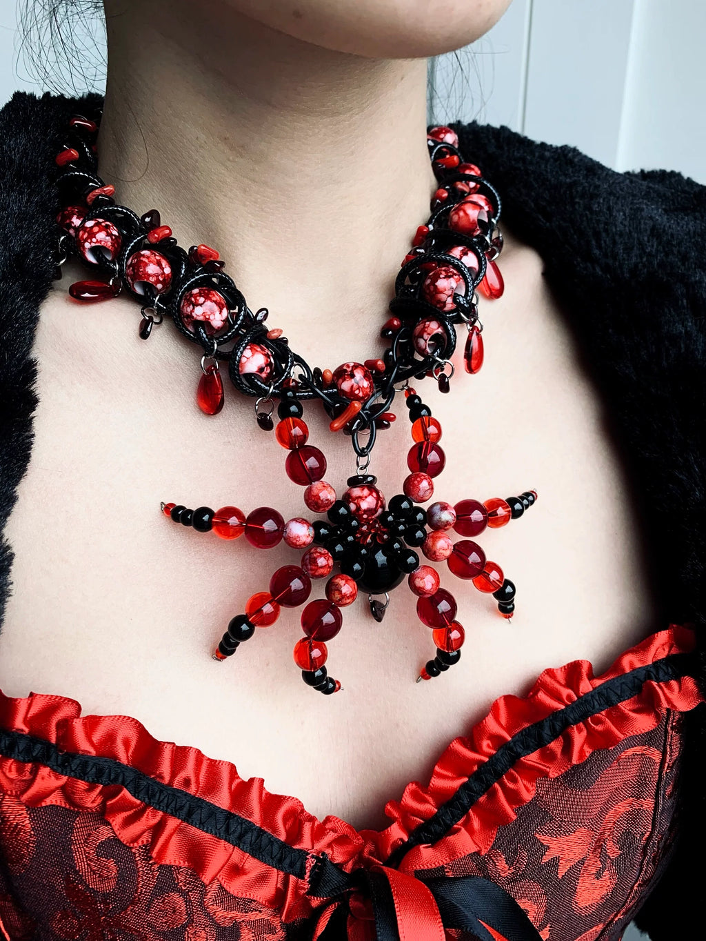 Meatball Spirit Necklace Collar Dark Punk Gothic Choker