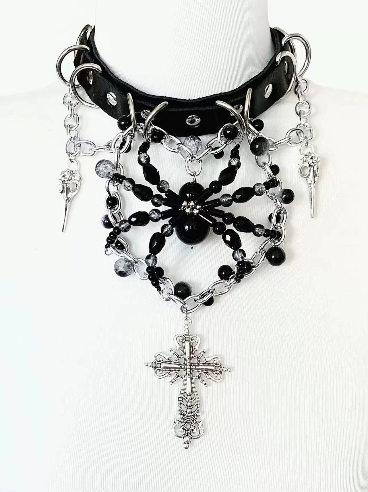 Insanity Spirit Necklace Collar Dark Punk Gothic Choker