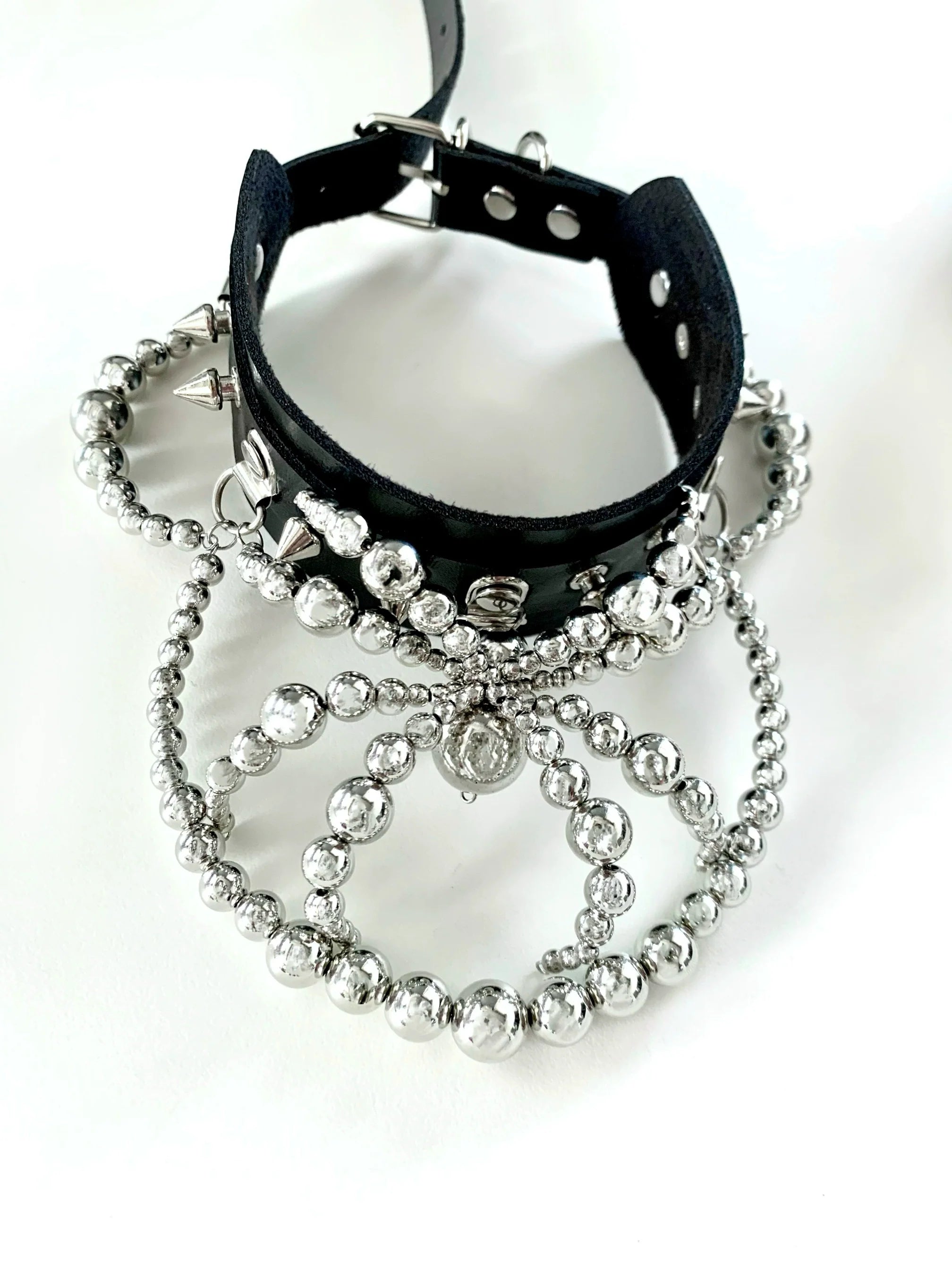 Titanium Spider Necklace Collar Dark Punk Gothic Choker
