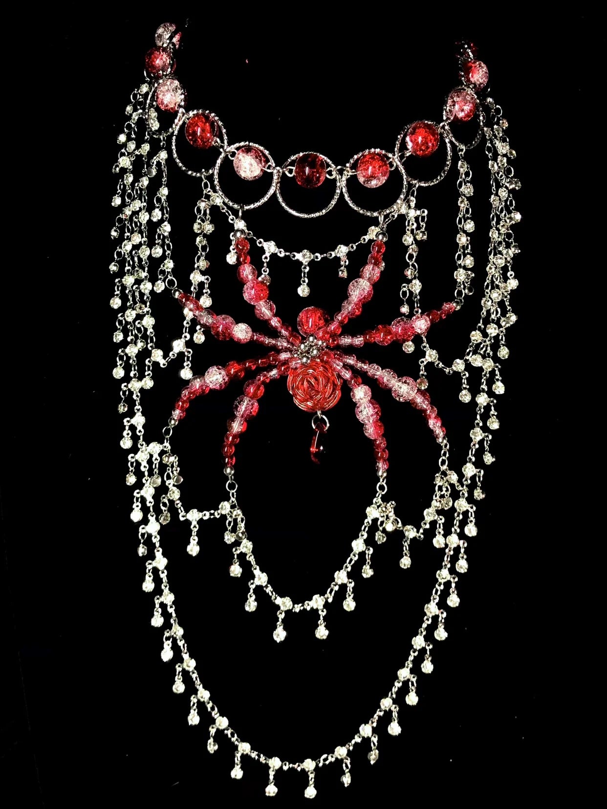 Swoop Spider Necklace Dark Gothic Punk Handmade