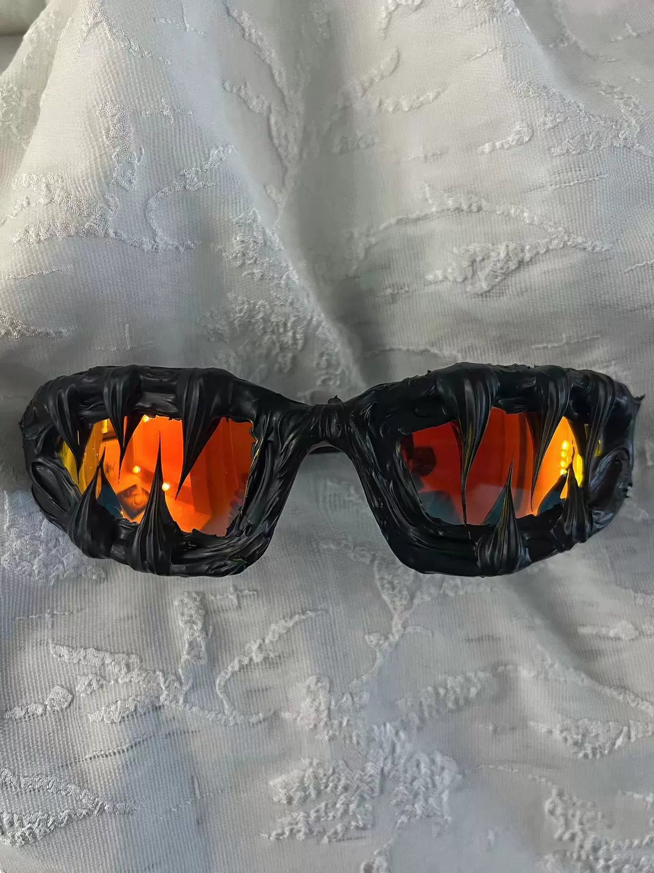 "Dusk" Y2K Streetwear Handmade Resin Drip Sunglasses Gothic Cyberpunk Statement