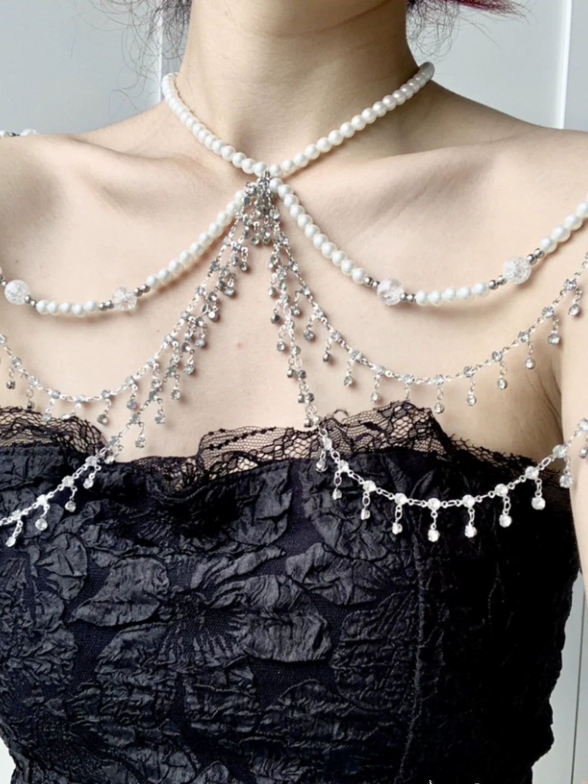 Handmade Precious Spider Shoulder Chain Original Design Dark Gothic Punk Body Chain