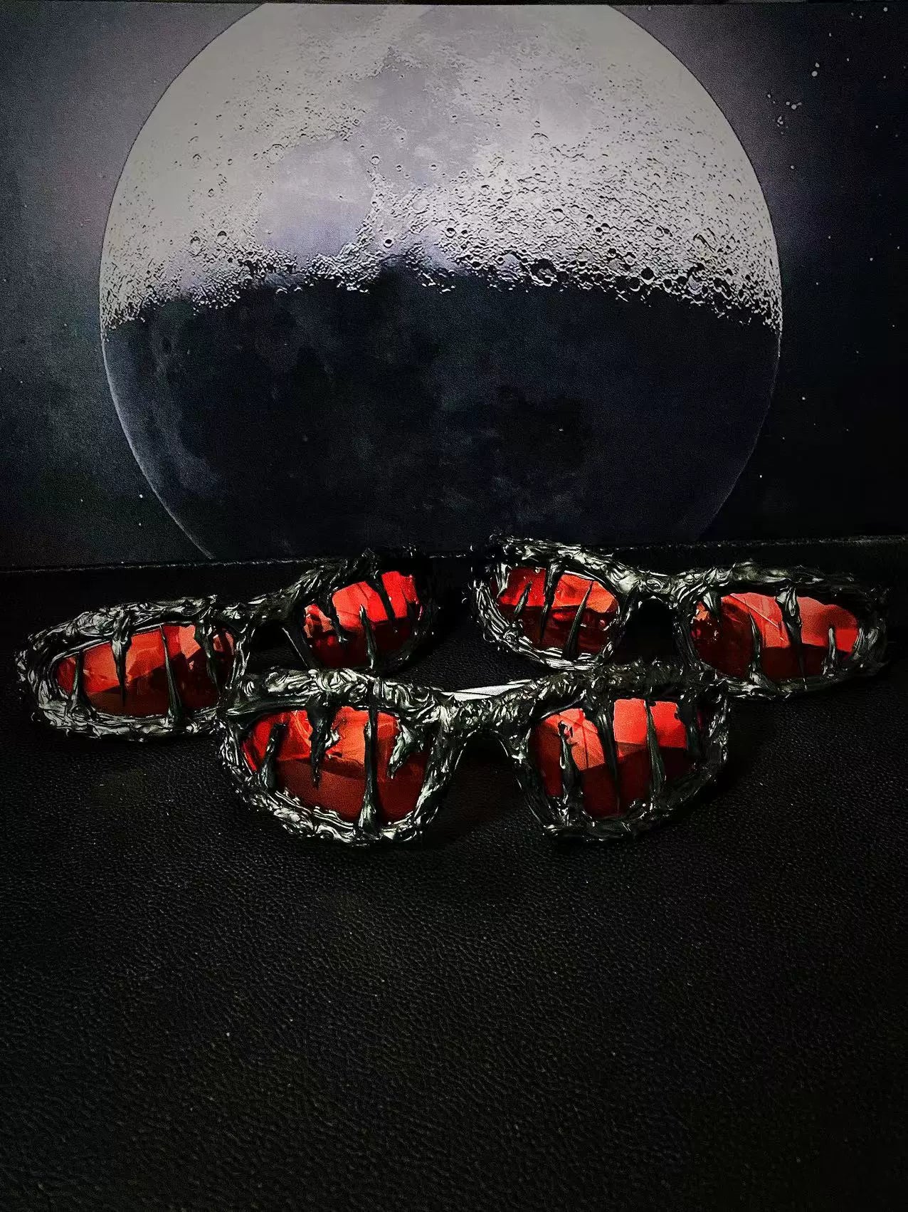 Y2K Streetwear Handmade Resin Drip Sunglasses – Gothic Cyberpunk Statement Shades