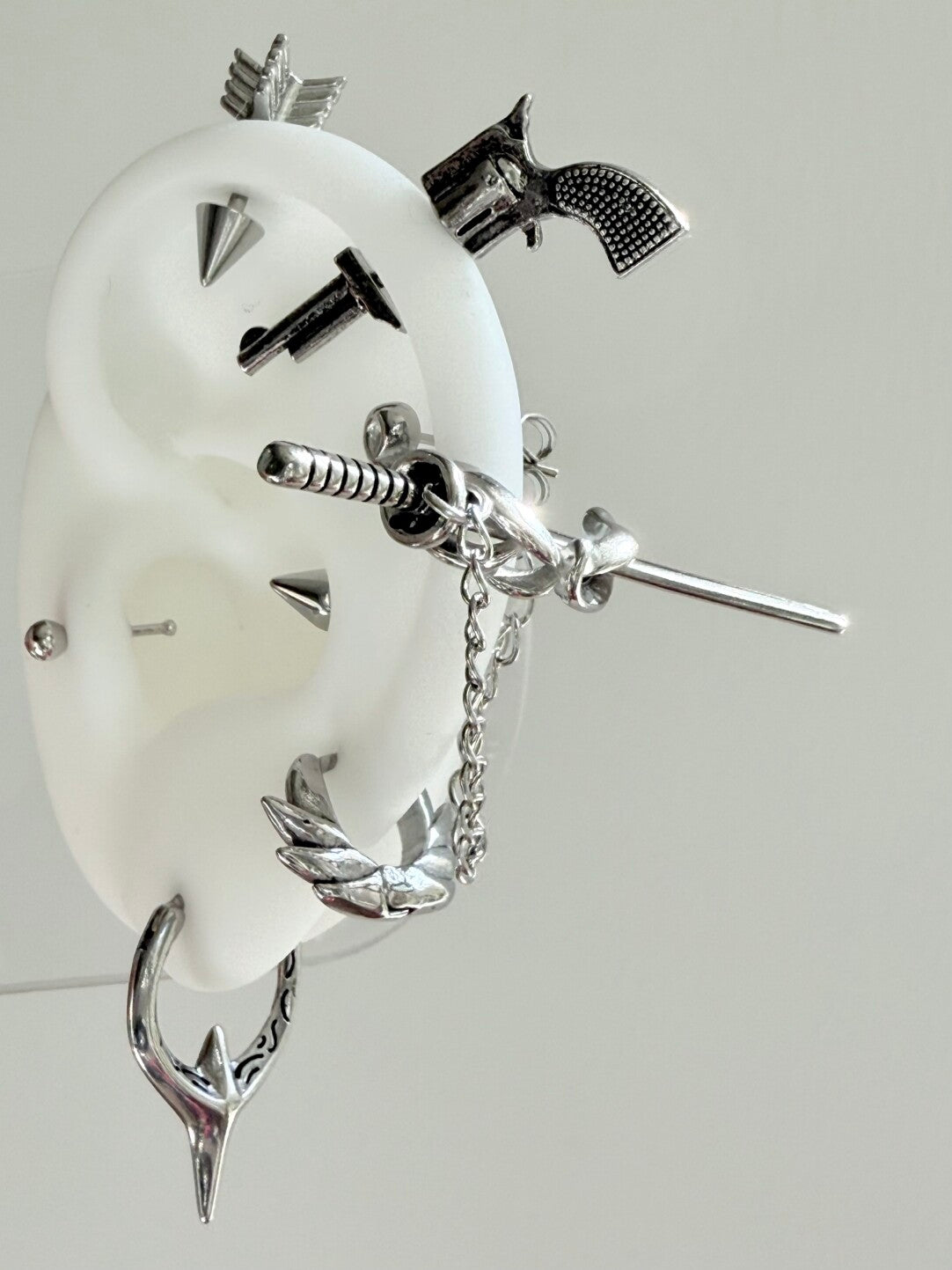 Titanium Steel Studs Ear Cuffs & Hoops