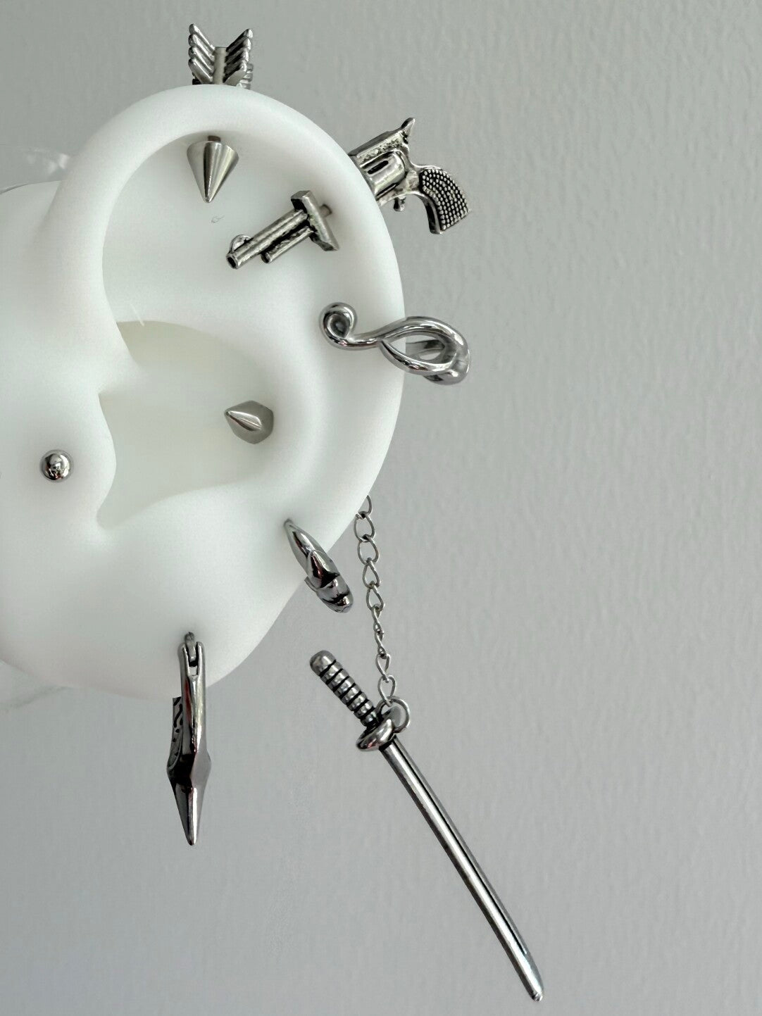 Titanium Steel Studs Ear Cuffs & Hoops