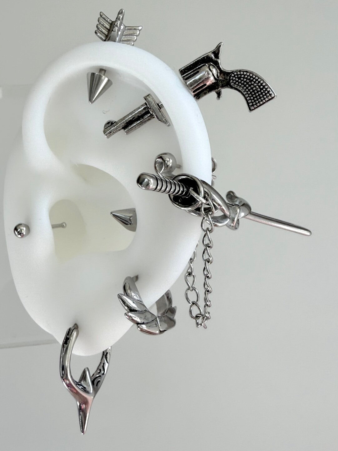 Titanium Steel Studs Ear Cuffs & Hoops