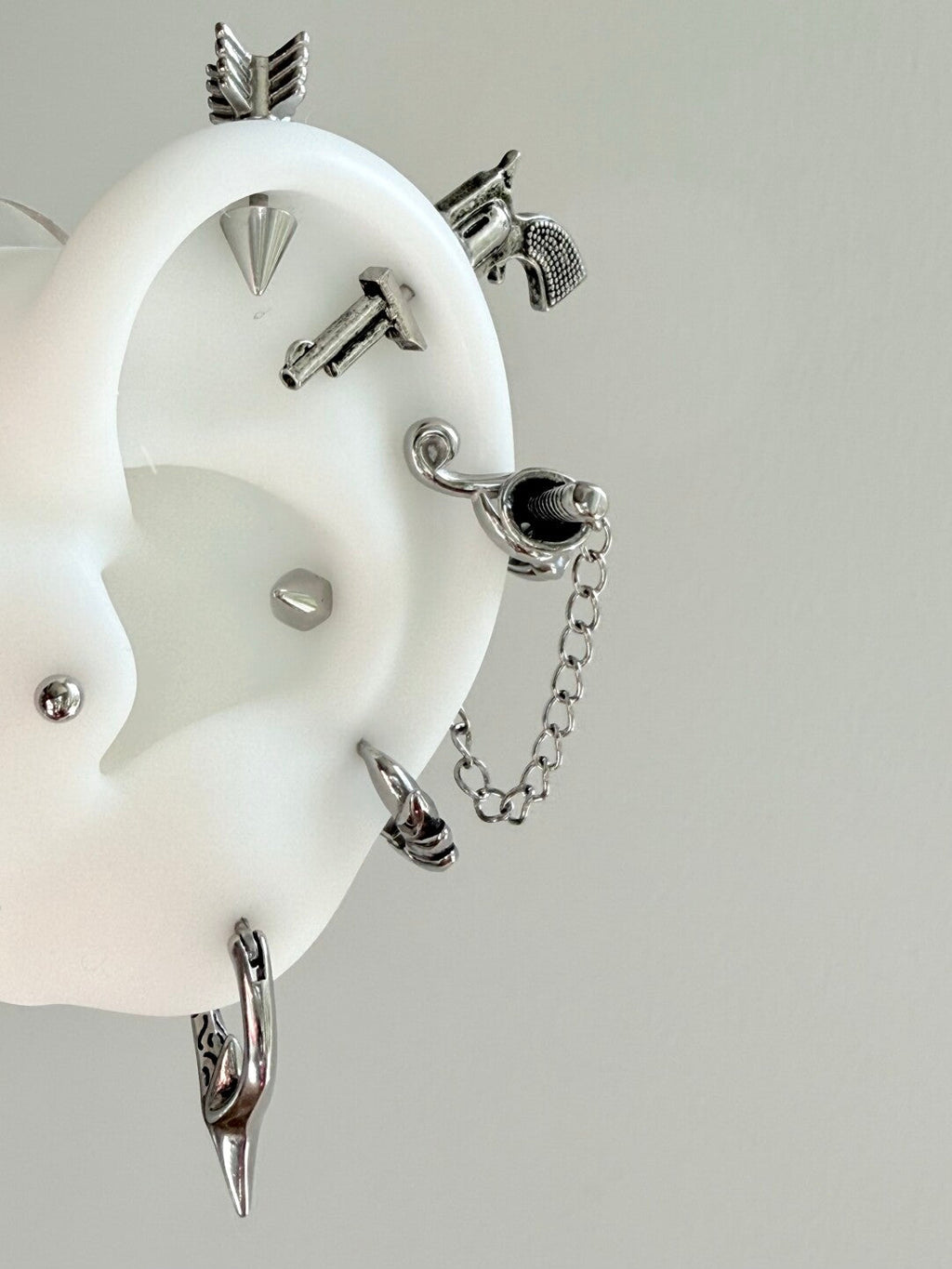 Titanium Steel Studs Ear Cuffs & Hoops