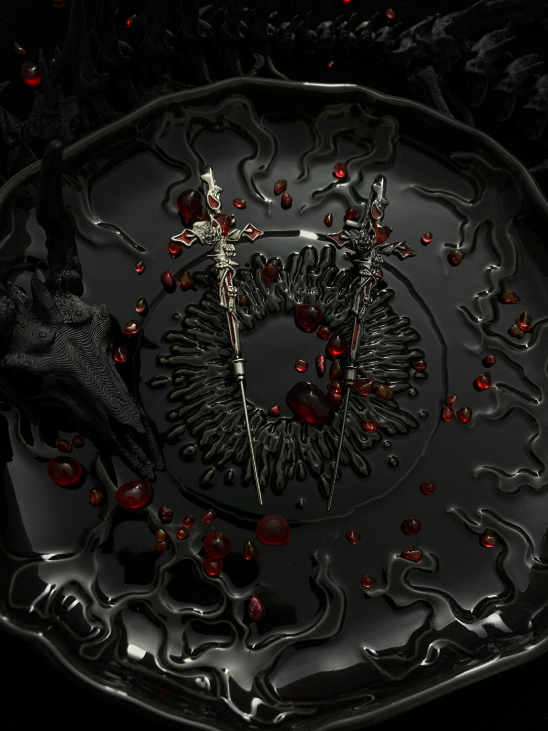 Sin & Punishment | Cross Earrings | Gothic Punk Titanium Steel Studs