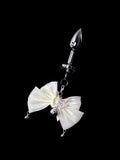 Cream Bow Bell Jewel Plug