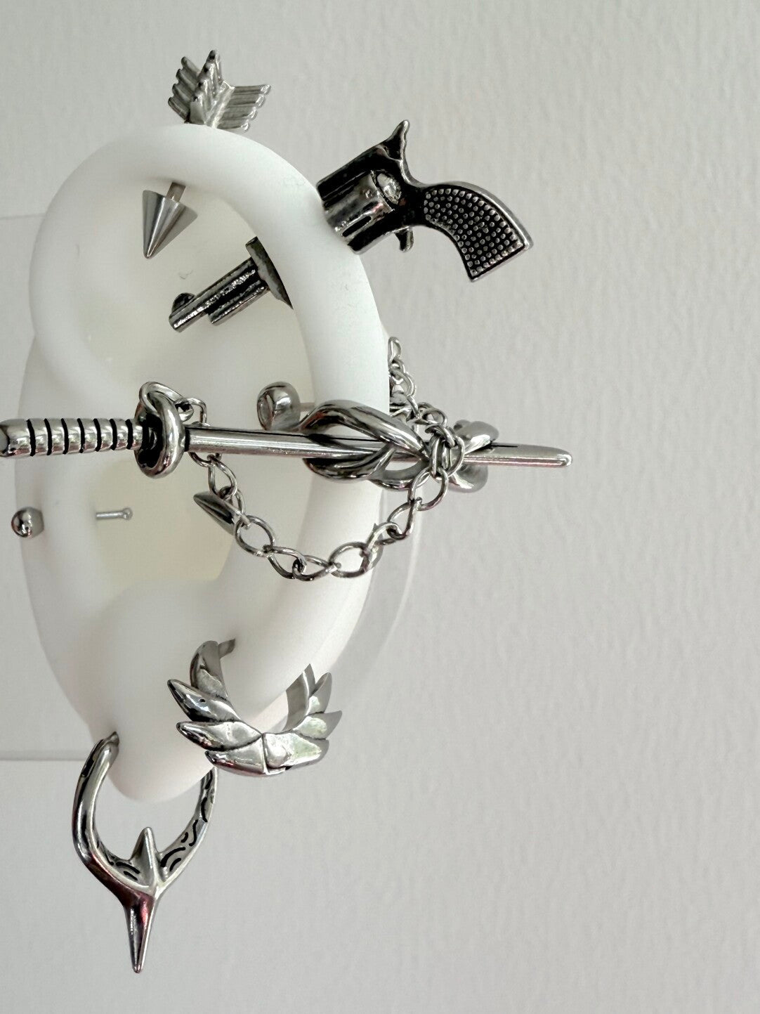 Titanium Steel Studs Ear Cuffs & Hoops