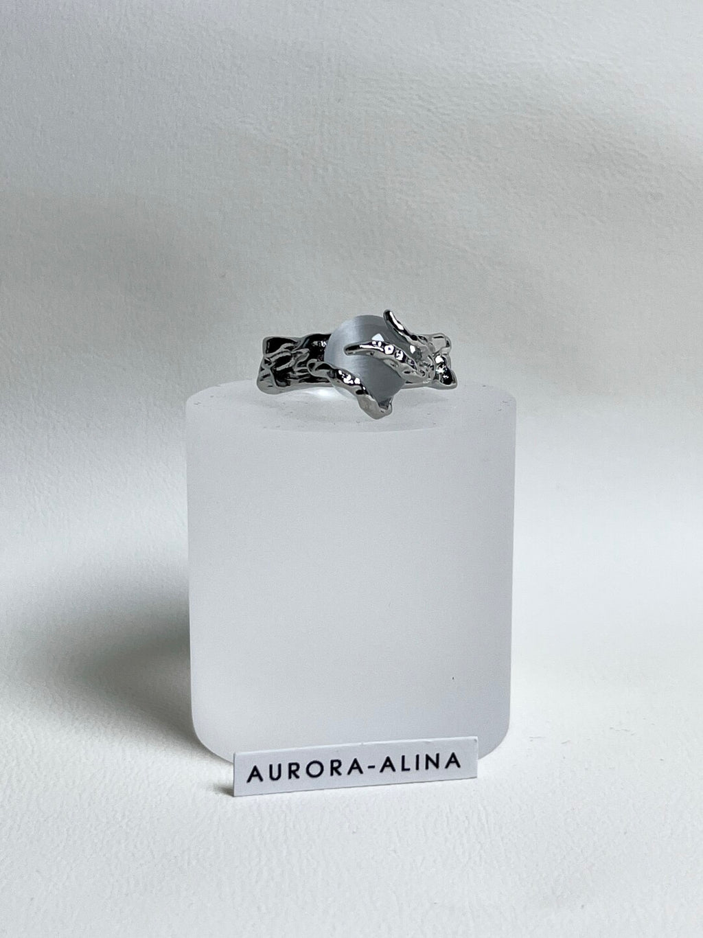 White Jade Bead Ring Ins Niche Zircon Couple Rings