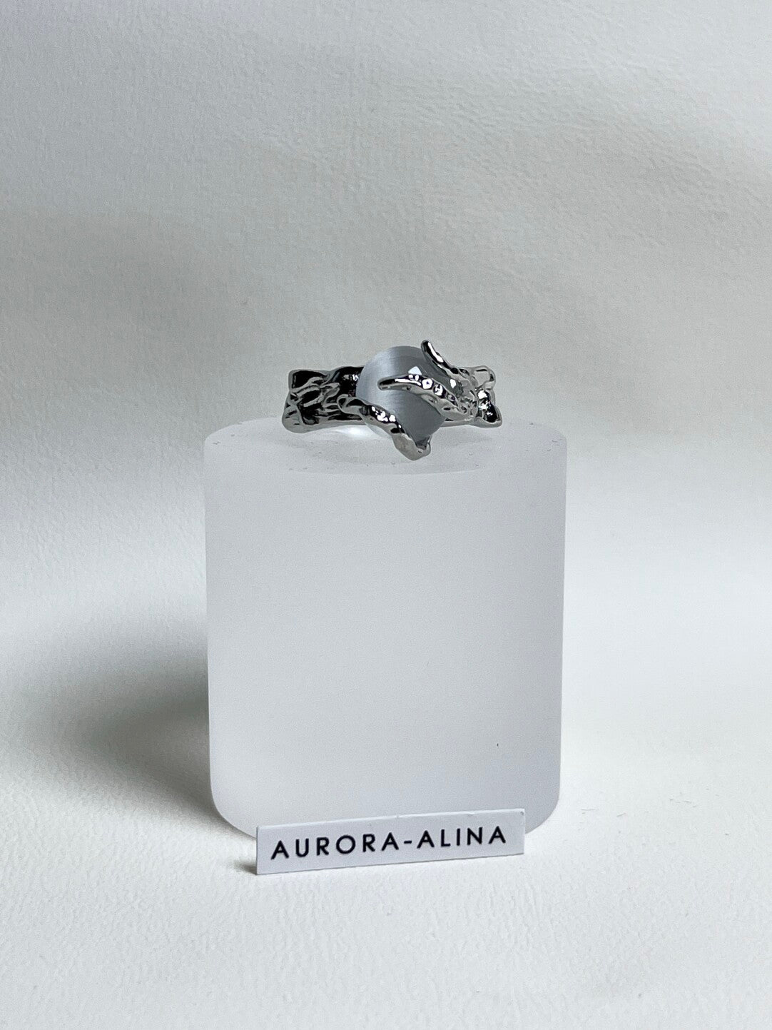 White Jade Bead Ring Ins Niche Zircon Couple Rings