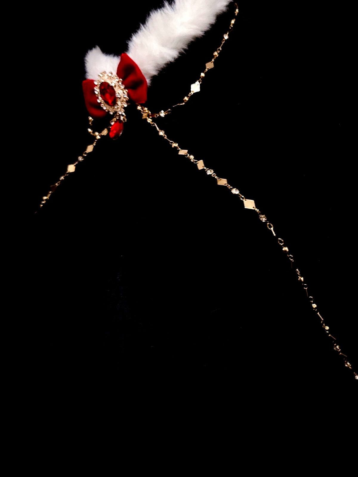 Festive Pompom Choker - with Body Chain | Alt Fashion Collar — view 1 alternate view 8 | Blackyyds