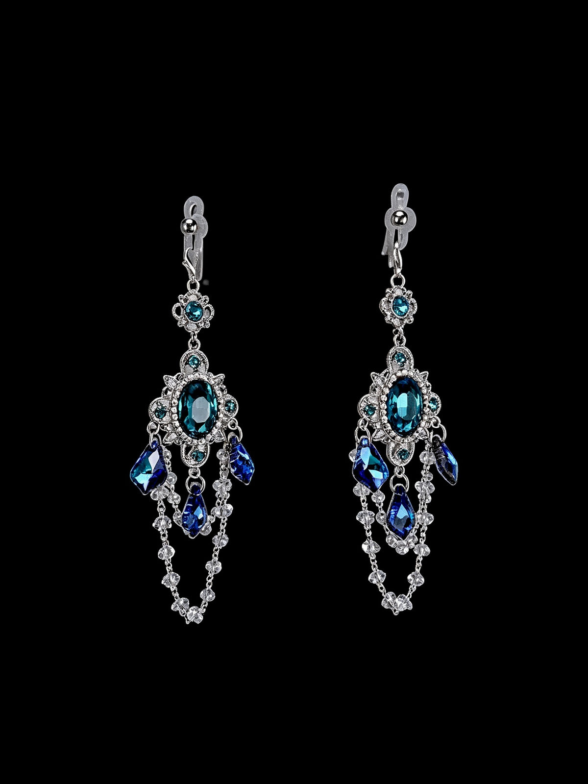 Gothic Blue Crystal Pendant - with Body Chain product view 3 | Blackyyds