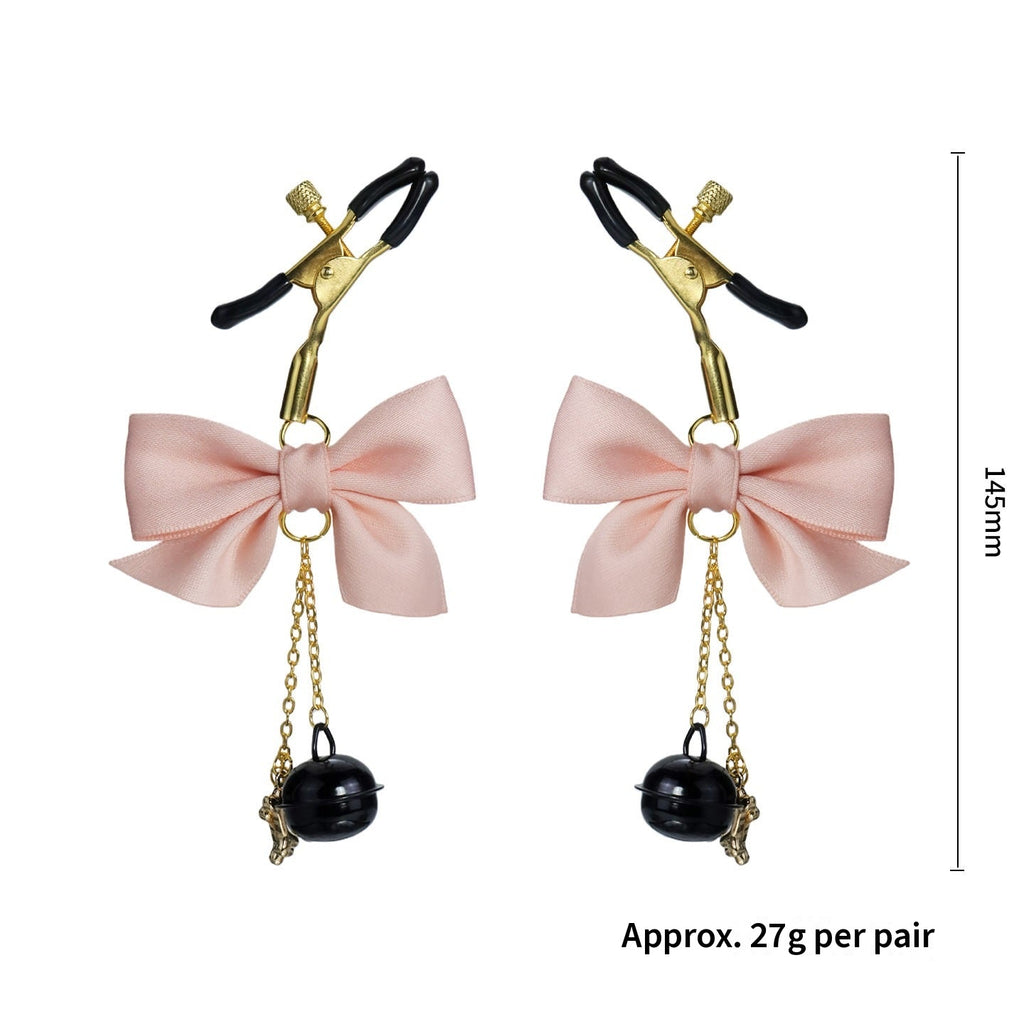 Gothic Bow Bell Bone Pendant - Multi-Color Clip Attachment product view 3 | Blackyyds