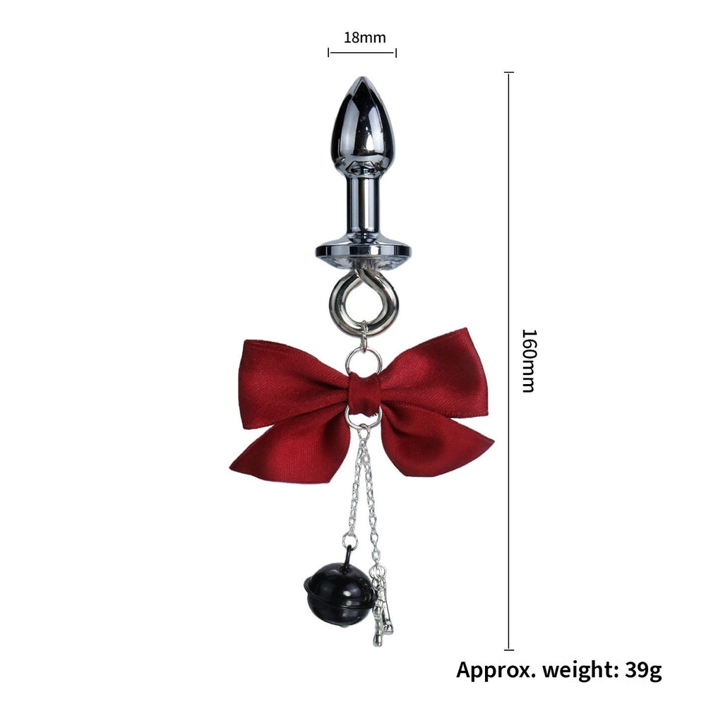 Gothic Bow Bell Bone Pendant - Multi-Color Clip Attachment product view 5 | Blackyyds